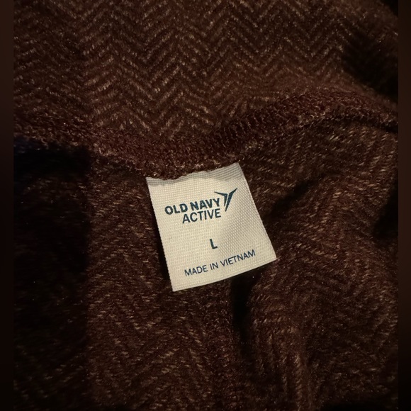 Women’s Old Navy Active Burgundy Chevron Print Leggings Size Large - Picture 4 of 6